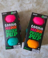NeeDoh Teenie Funky Pup 3 Pk Neon Squishy Fidget Stress Toy, Price is for 1 pack
