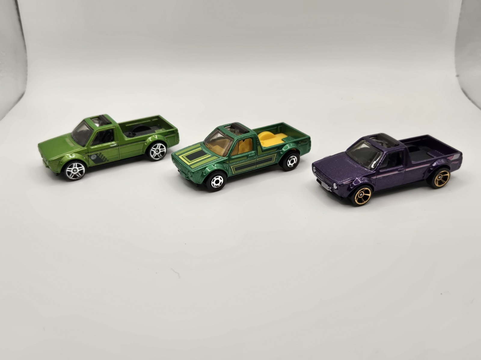 Hot Wheels Lot Of 3 VW Caddys Loose