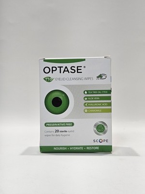 Optase Eyelid Cleansing Wipes With Tea Tree Oil 20ct For Daily Hygiene