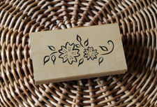 DeNami 2001 FLOWERS Rubber Stamp Wood Mounted OOP Gardening GARDEN Summer CUTE