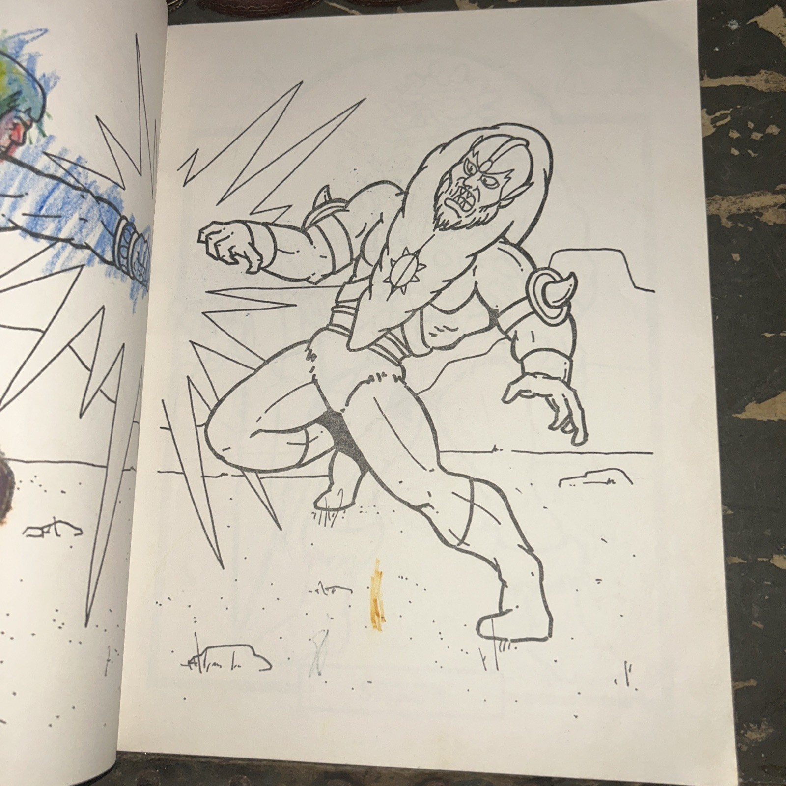 1984 Masters Of The Universe Paint With Water Used Coloring Book