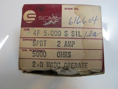 SIGMA 4F-5000S-SIL Relay Brand New  SEALED