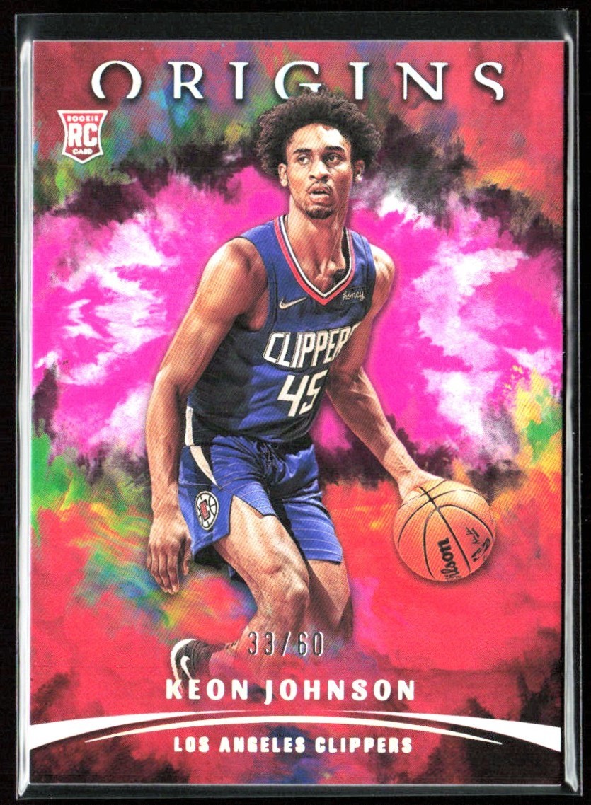 Keon Johnson 2021-22 Panini Origins Pink RC /60 #71 Los Angeles Clippers