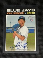 2020 Topps Heritage High Number - Shun Yamaguchi - #ROA-SY - Rookie Auto On Card