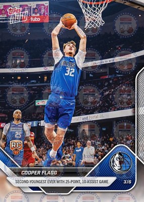 *READY TO SHIP* Cooper Flagg - 2025-26 NBA Topps NOW  - Card 207