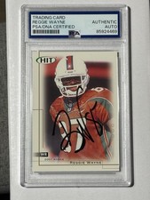 2001 Sage Hit Reggie Wayne Auto Signed Rookie Card PSA DNA Hurricanes Colts. rookie card picture