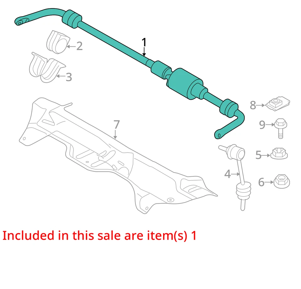 2016 BMW X5M AWD Rear Stabilizer Bar OEM 82K Miles - LKQ437462996 Foto 4 de 4