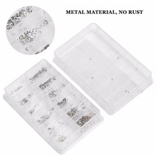 360PCS of 12 Sizes Chronograph Watch Pusher Button C-clip Clip Circlip Ring