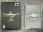 PAN SILVER 5 GRAM .999 FINE SILVER ALADDIN GENIE MAGIC LAMP