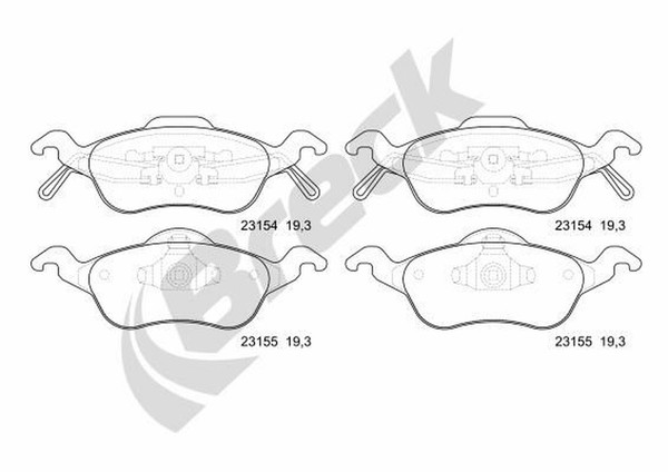 Bremsbelagsatz Scheibenbremse Vorderachse FüR Ford Focus I Turnier Stufenheck-image