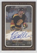 2008-09 Upper Deck Masterpieces Brushstrokes Brown Border Rich Sutter Auto 2d8