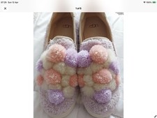 Bran New UGG Ladies Pom Pom Slipper Multi Colours Size 6 Brand New
