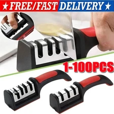 4 Stage Kitchen Knife Sharpener Professional Ceramic Diamond Steel Sharpening