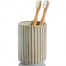 Green Ceramic Toothbrush Holder Cup Green