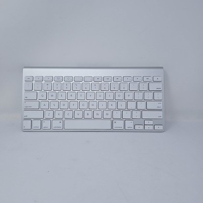Apple Wireless Keyboard A1314 Aluminum Silver - Tested - Mac/PC - TESTED