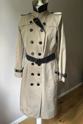 Burberry London Leder Trench Trenchcoat Khaki Gr. 44 UK16