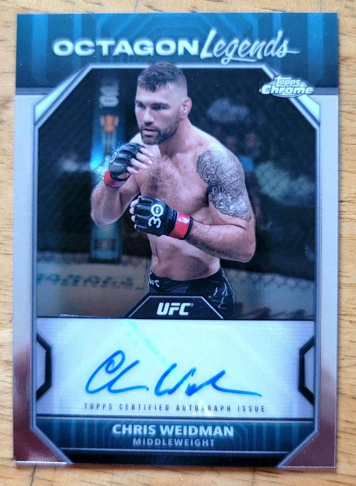 2024 Topps Chrome UFC Octagon Legends Autographs Chris Weidman