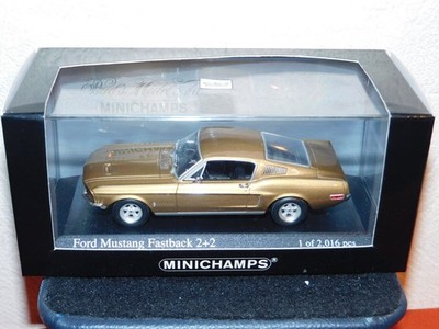 aus Nachlass  1:43 Minichamps 400082022 Ford Mustang Fastback 2+2 1968 gold met.