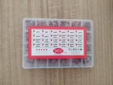 960PCS 24 Values Ceramic Capacitor Assortment Kit 2pF-100nF Components Package
