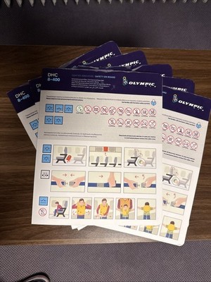 Olympic Air (Aegean Airlines Group) De Havilland DHC-8-400 Safety Card