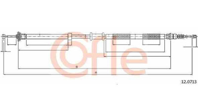 6N0609721F, 6N0609721J - CAVO FRENO STAZIONAMENTO per VOLKSWAGEN - 55.0272