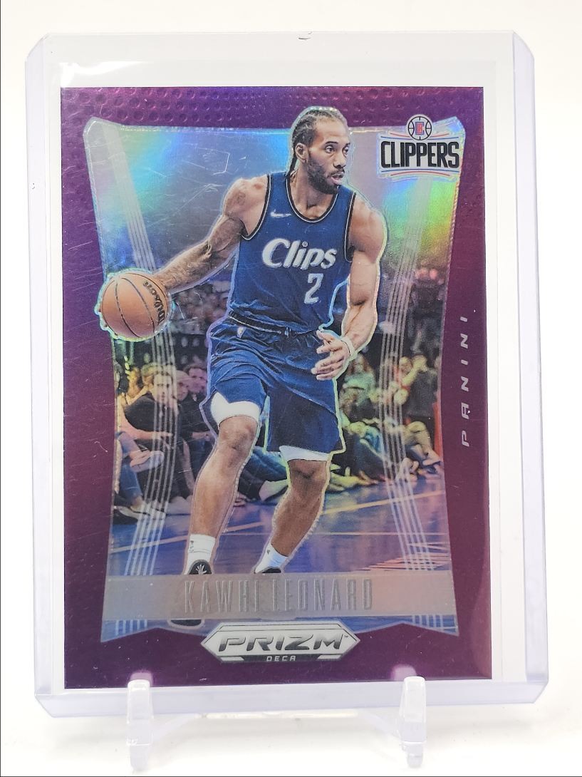 KAWHI LEONARD 2023-24 PRIZM DECA BASKETBALL PURPLE CLIPPERS /99 Q4627