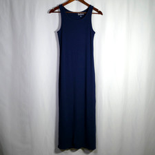 Quince Womens Tencel Rib Knit Sleeveless Midi Tank Dress Size M Bodycon Travel
