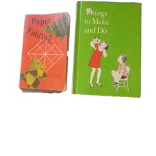 Lot Of 2 Vintage Craft Boks For Kids, "Things To Make And Do" and Craft Book