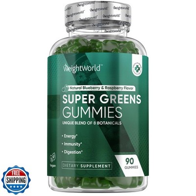 WeightWorld Super Greens Gummies for Adults - 90 Superfood Gummie
