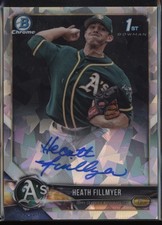 2018 Heath Fillmyer Bowman Chrome 1st Atomic Refractor Auto /100 #CPA-HF J328