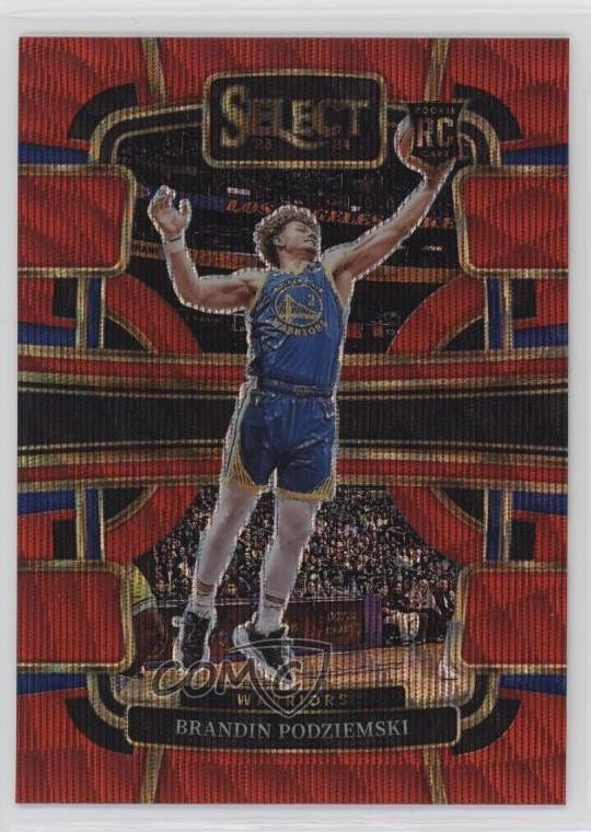 2023-24 Panini Select Concourse Red Wave Prizm Brandin Podziemski #93 6o3