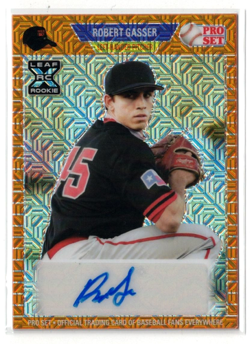 2021 Leaf Pro Set Metal ORANGE Mojo RC AUTO Robert Gasser! Rookie! Autograph /3 - Picture 1 of 2