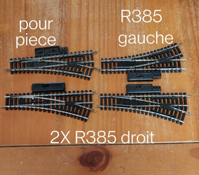 JOUEF LOT DE + de 30 rails, aiguillages, accessoires ech ho EUR 20,00