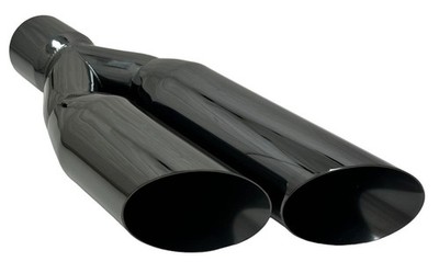 Exhaust Tip 2.50  Inlet 3.50  Dual Outlet 18.00  Long WDSW350018-250-BC-SS 304 S