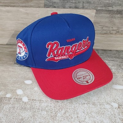 Mitchell & Ness Texas Rangers Snapback Hat Tail Sweep Pro Pinch Vintage Retro