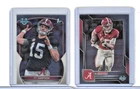 Lot of 2 Ty Simpson Bowman Chrome U Alabama Crimson Tide ##151 & #80