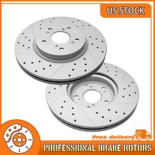 12.28"Front Drilled Brake Rotors For 2017-2025 Honda Cr-V Civic Accord Integra