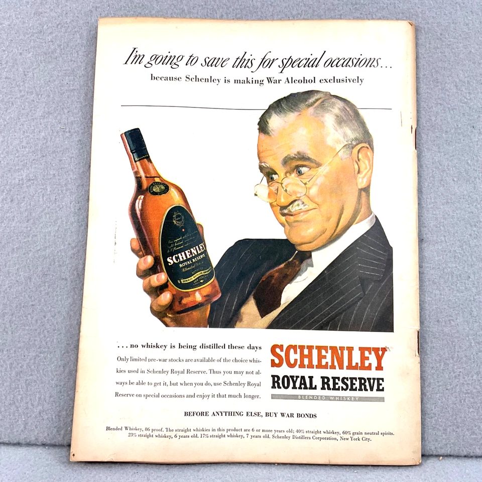 Liberty WWII 8 августа 1943 журнал WW2 Швеция фольга нацисты фильмы Кейт Смит - Изображение 2 из 4