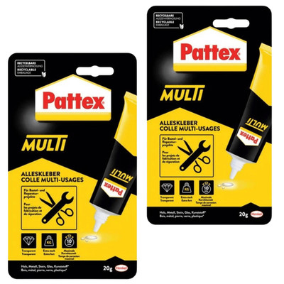 Pattex Multi Alleskleber, Bastelkleber klebt Leder, Styropor, Metall uvm. 