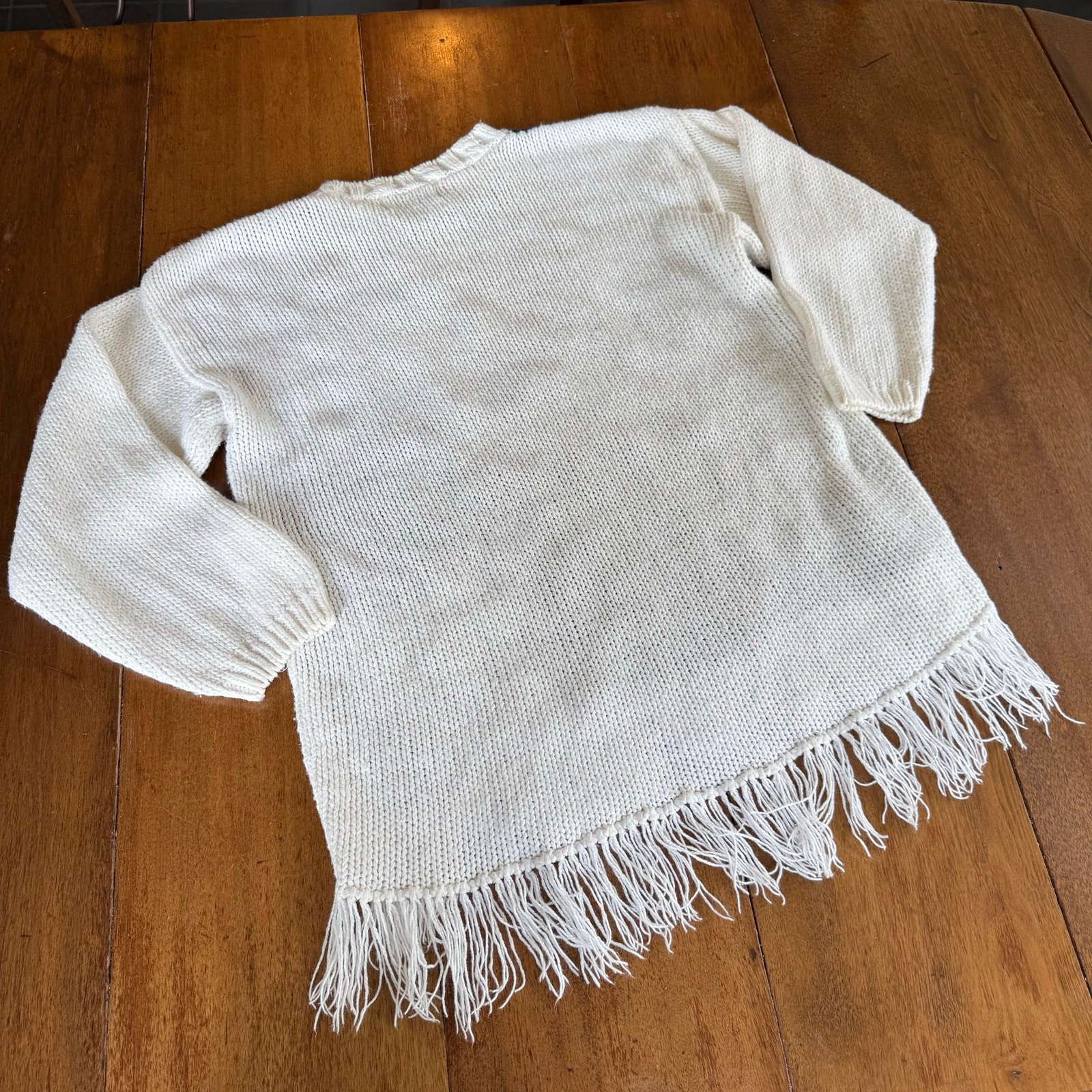 Vintage Shenanigans Hand Knit Patchwork Sweater F… - image 7