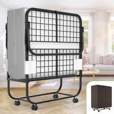 75" x 31" Folding Bed with Memory Foam Mattress, Rollaway Bed