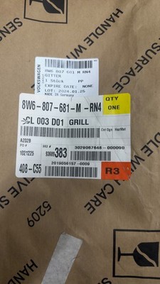 Genuine Audi Outer Grille 8W6-807-681-M-RN4