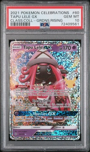 2021 POKEMON CELEBRATIONS CLASSIC COLLECTION #60 TAPU LELE GX PSA 10