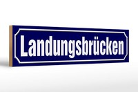 Holzschild StraßEnschild 46X10Cm LandungsbrüCken Hamburg Deko Schild Wooden Sign