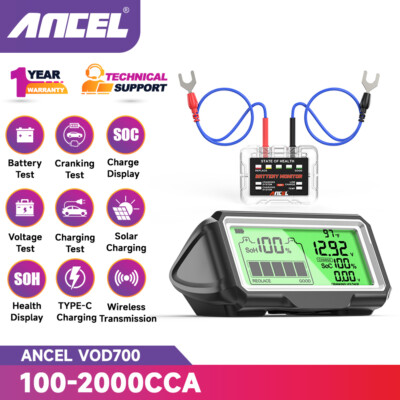  ANCEL BM200 PRO Car Battery Tester 12V LED Charging Monitor Diagnosegerät OBD