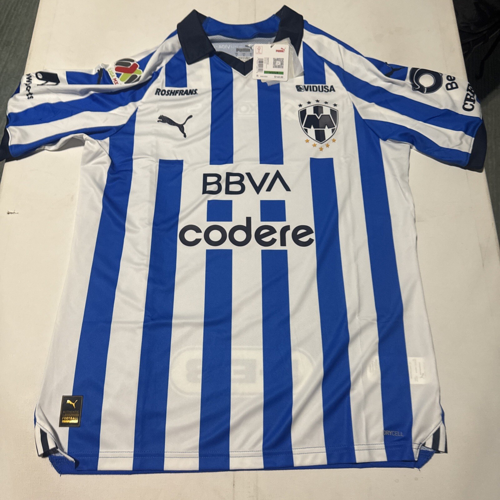NWT Puma CF Monterrey Rayados 23/24 Home Authentic Player Jersey Size Large