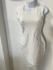 ATMOSPHERE Women's white dress fitted short white gold brooches.Size M#15