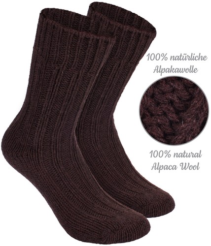 Paquete de 4 pares de calcetines de lana de alpaca BRUBAKER para hombre mujer - Imagen 28 de 79