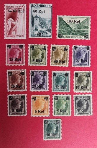 16 Mint GERMANY: Luxumbourg Occupation Stamps Start @ Just 1.99 Great Deal!
