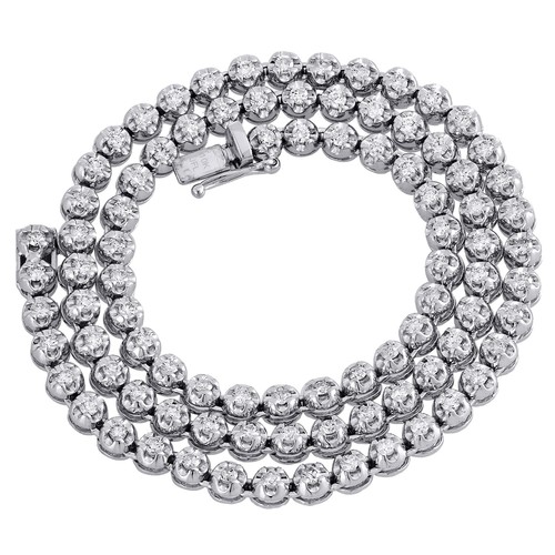 Collier Tennis Astralia En Or Blanc 18 Carats Avec Diamant 4,50 Ct - 45 Cm, Naturel, VS1, Couleur G